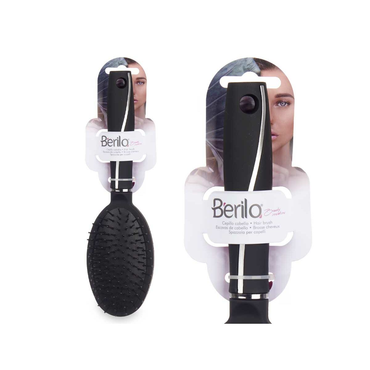 Brosse Noir Silicone Plastique (12 Unités) 212Barber.com