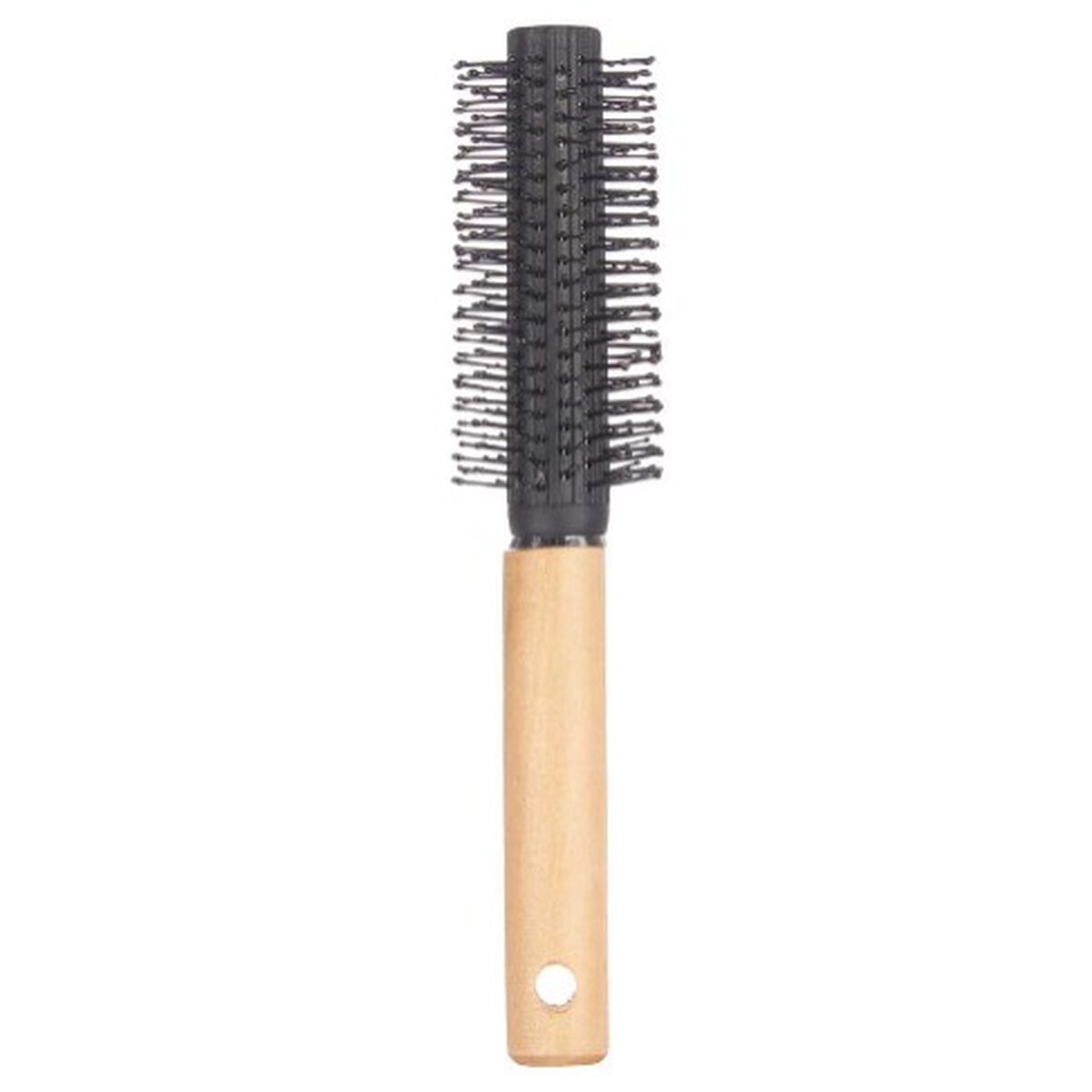 Brosse Ronde Marron Noir Bois Silicone Plastique (12 Unités) 212Barber.com