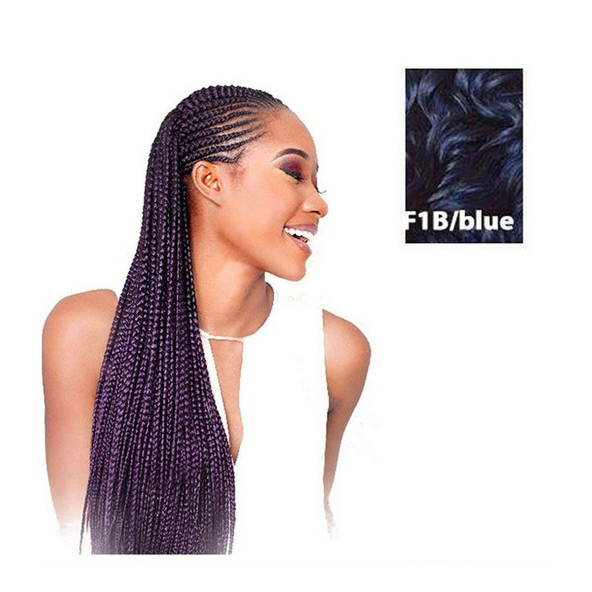 Extensions pour les Cheveux X-Pression Nº 1b/bleu 212Barber.com